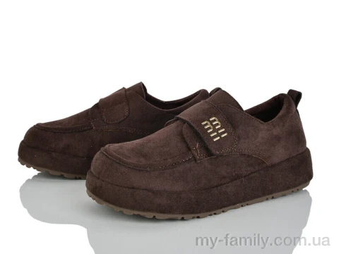 Туфлі штучна замша коричневий жінки -, Туфлі жіночі оптом