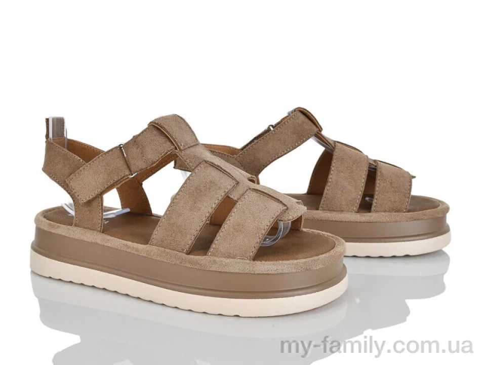 Босоножки искусственная замша бежевый женщины -, Женские босоножки оптом