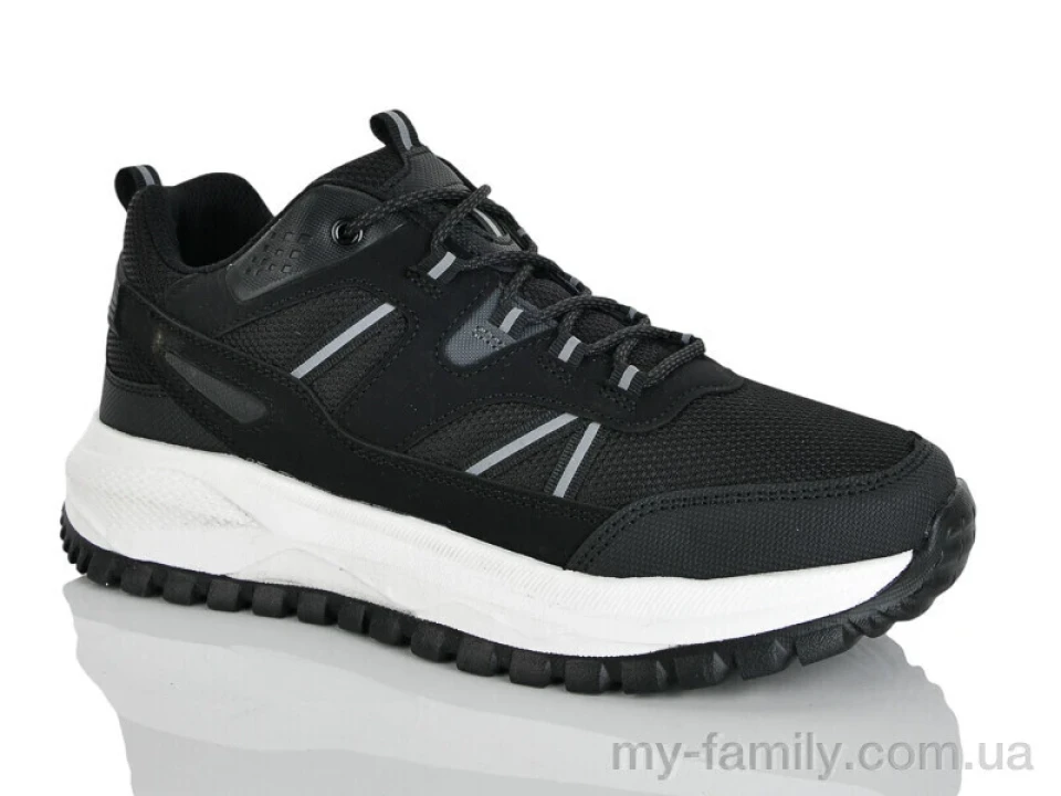 Кросівки штучний нубук-текстиль чорний чоловіки -, Чоловічі кросівки оптом