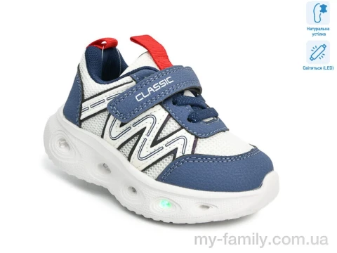 Кросівки штучна шкіра-текстиль синій діти хлопчик, Дитячі кросівки оптом