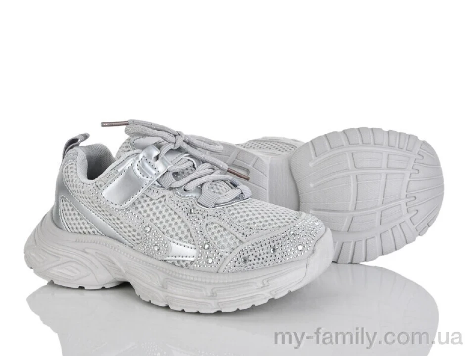 Кросівки штучна шкіра-текстиль сірий діти дівчинка, Дитячі кросівки оптом