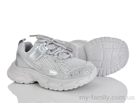 Кросівки штучна шкіра-текстиль сірий діти дівчинка, Дитячі кросівки оптом