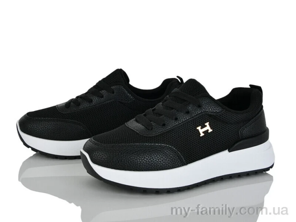 Кросівки штучна шкіра-текстиль чорний жінки -, Жіночі кросівки оптом