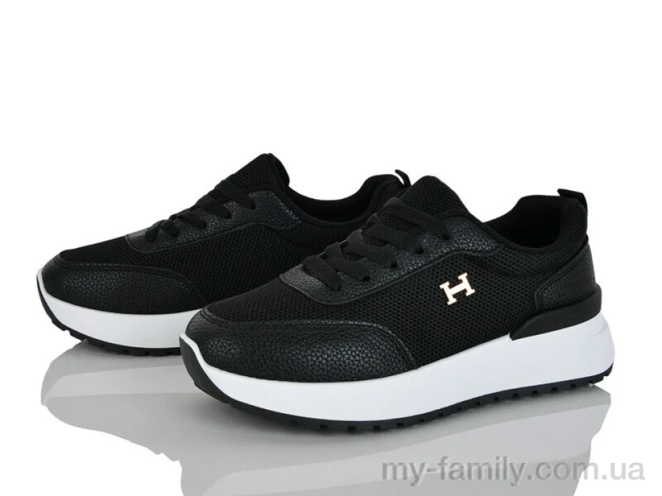 Кросівки штучна шкіра-текстиль чорний жінки -, Жіночі кросівки оптом