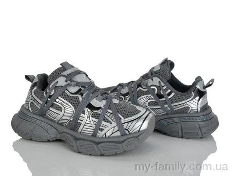 Кросівки штучна шкіра-текстиль сірий жінки -, Жіночі кросівки оптом