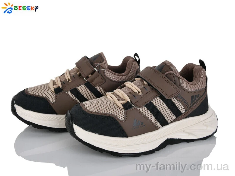 Кросівки штучна шкіра-текстиль коричневий діти хлопчик, Дитячі кросівки оптом