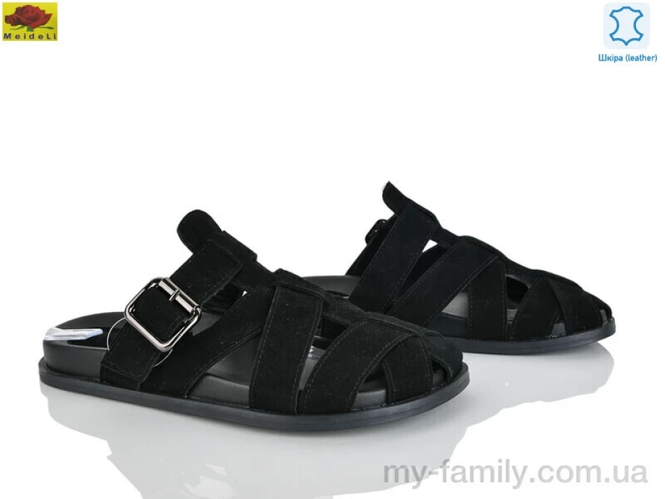 Шльопанці натуральна замша чорний жінки -, Жіночі шльопанці оптом