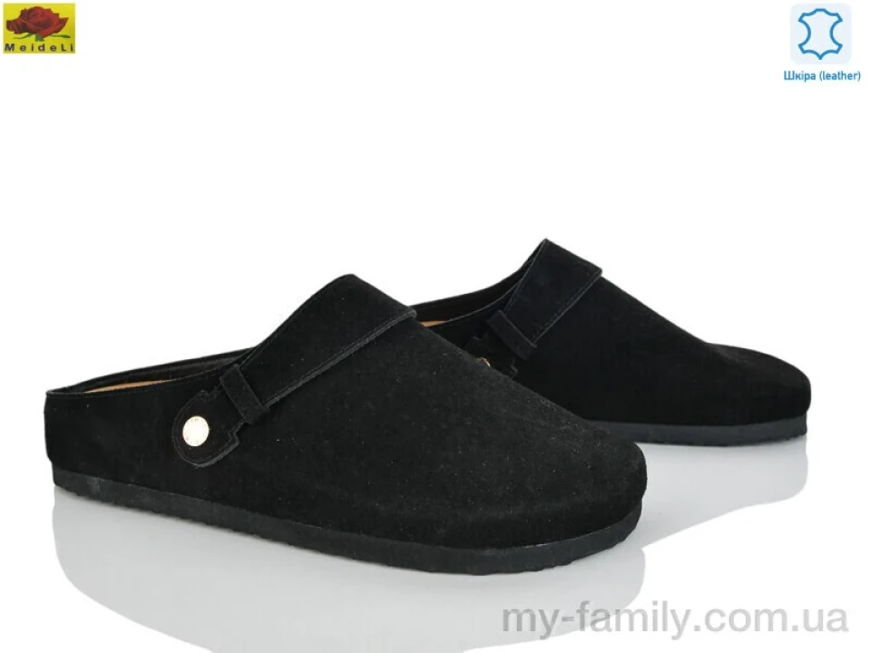 Шльопанці натуральна замша чорний жінки -, Жіночі шльопанці оптом