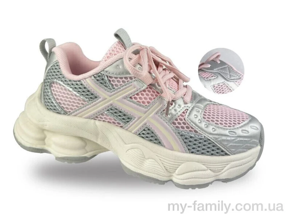 Кросівки штучна шкіра-текстиль рожевий діти дівчинка, Дитячі кросівки оптом