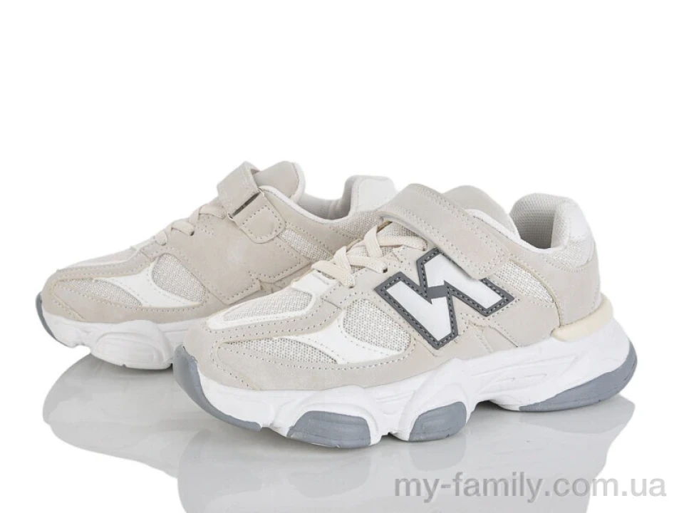 Кросівки штучний нубук-текстиль бежевий діти унісекс, Дитячі кросівки оптом