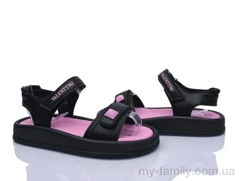 Босоніжки штучна шкіра чорний діти дівчинка, Взуття оптом діти