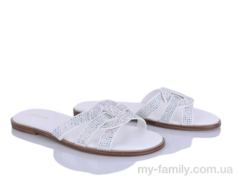 Шльопанці штучна замша білий жінки -, Жіночі шльопанці оптом