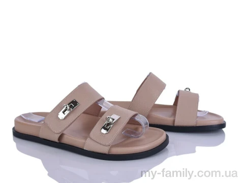 Шльопанці штучна шкіра бежевий жінки -, Жіночі шльопанці оптом