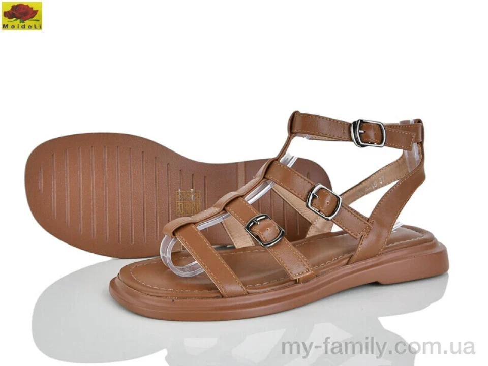 Босоніжки штучна шкіра коричневий жінки -, Жіночі босоніжки оптом