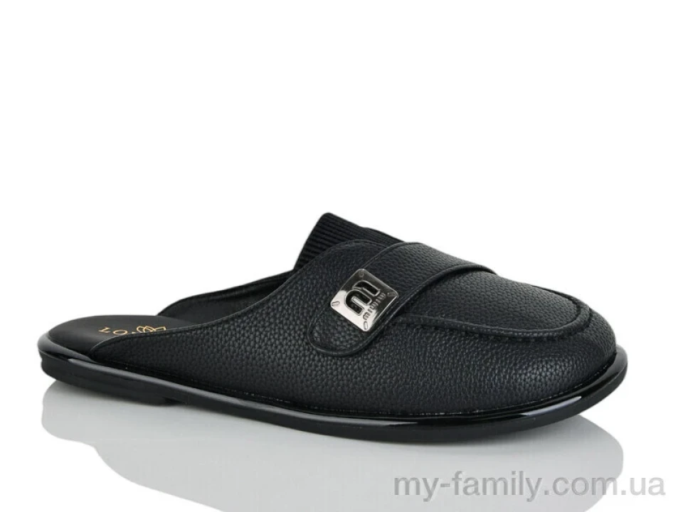 Шльопанці штучна шкіра чорний жінки -, Жіночі шльопанці оптом