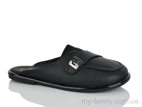 Шльопанці штучна шкіра чорний жінки -, Жіночі шльопанці оптом