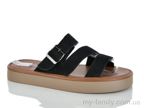 Шльопанці штучна замша чорний жінки -, Жіночі шльопанці оптом