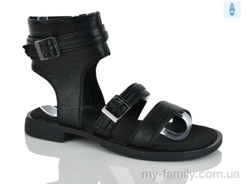 Босоніжки штучна шкіра чорний жінки -, Жіночі босоніжки оптом