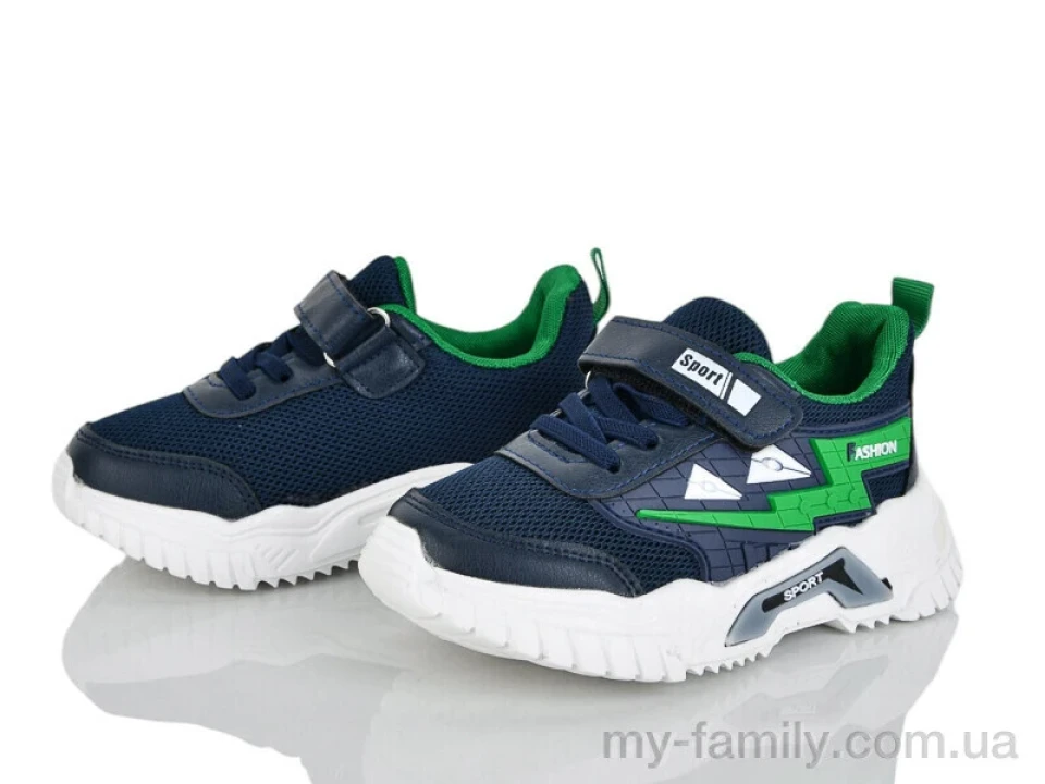 Кросівки штучна шкіра-текстиль синій діти хлопчик, Дитячі кросівки оптом