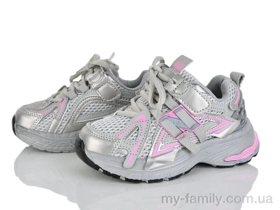 Кросівки штучна шкіра-текстиль сірий діти дівчинка, Дитячі кросівки оптом