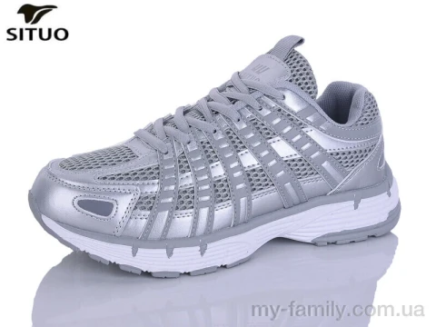 Кросівки штучна шкіра-текстиль срібний жінки -, Жіночі кросівки оптом