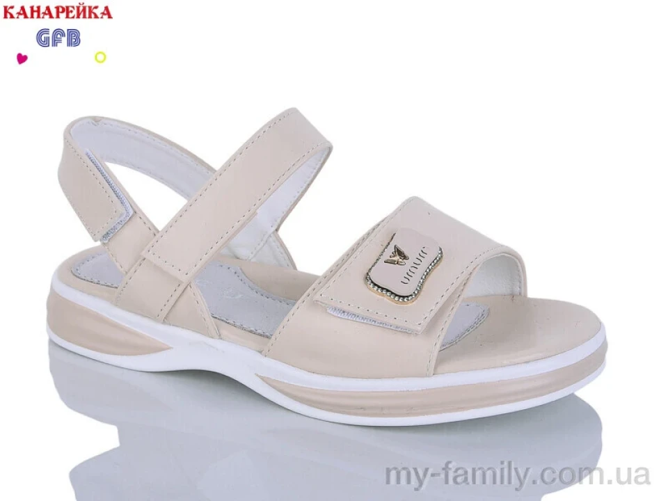 Босоніжки штучна замша-текстиль бежевий діти дівчинка, Взуття оптом діти