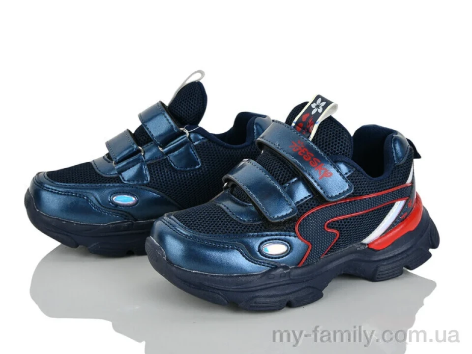 Кросівки штучна шкіра-текстиль синій діти дівчинка, Дитячі кросівки оптом