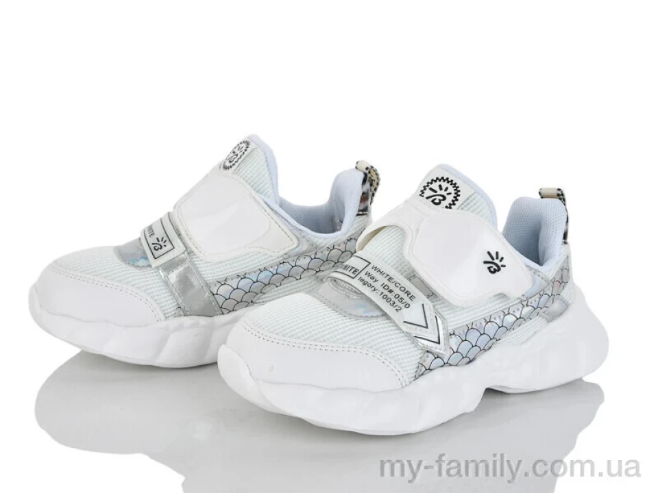 Кросівки штучна шкіра-текстиль білий діти дівчинка, Дитячі кросівки оптом