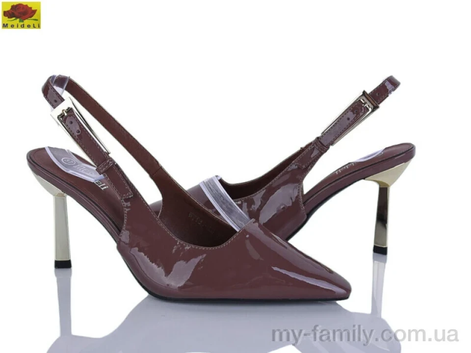 Туфлі штучний лак коричневий жінки -, Туфлі жіночі оптом