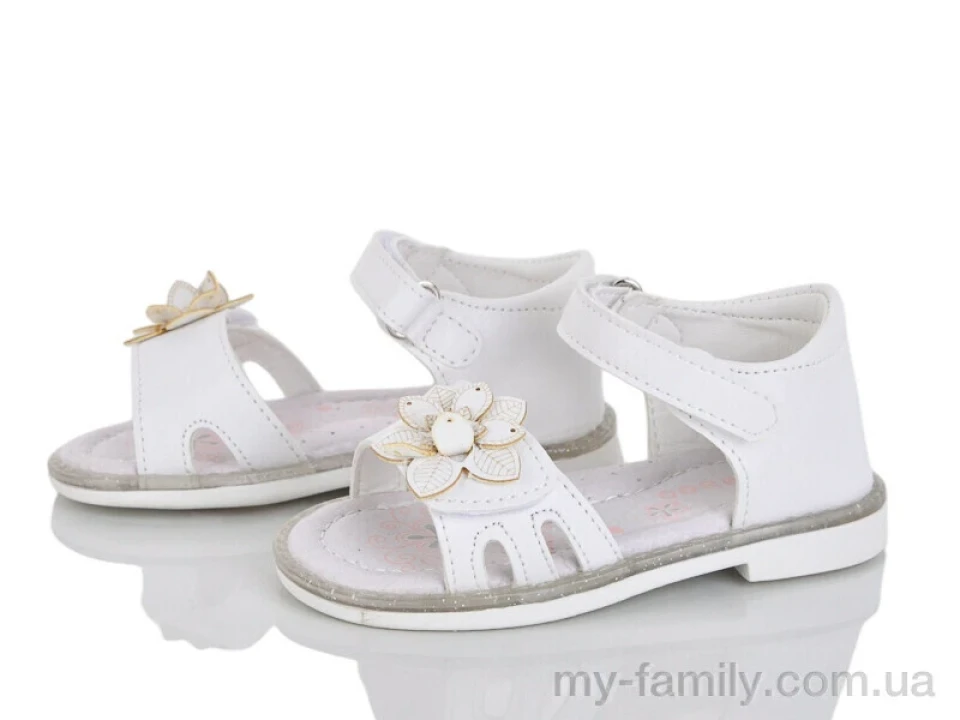 Босоніжки штучна шкіра білий діти дівчинка, Взуття оптом діти