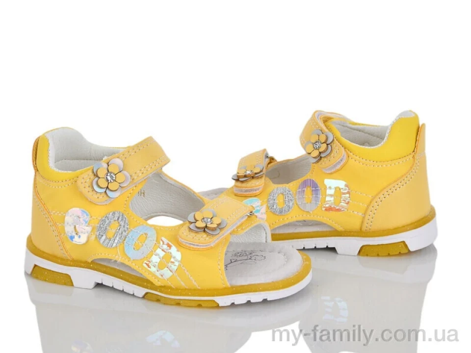 Босоніжки штучна шкіра жовтий діти дівчинка, Взуття оптом діти