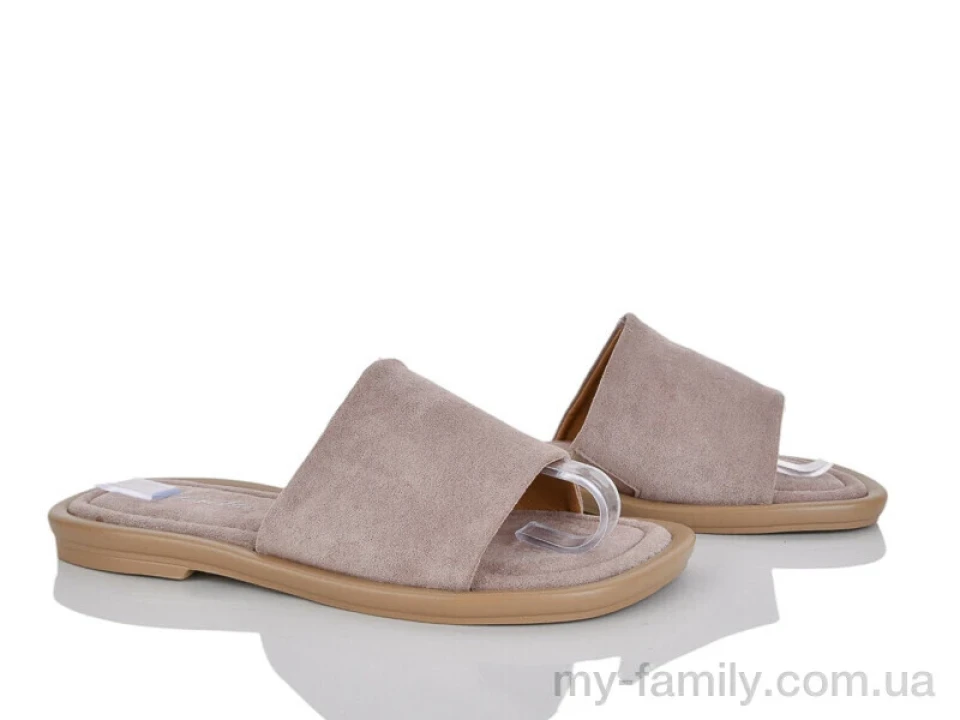 Шльопанці штучна замша бежевий жінки -, Жіночі шльопанці оптом