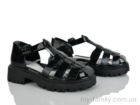 Босоніжки штучний лак чорний діти дівчинка, Взуття оптом діти