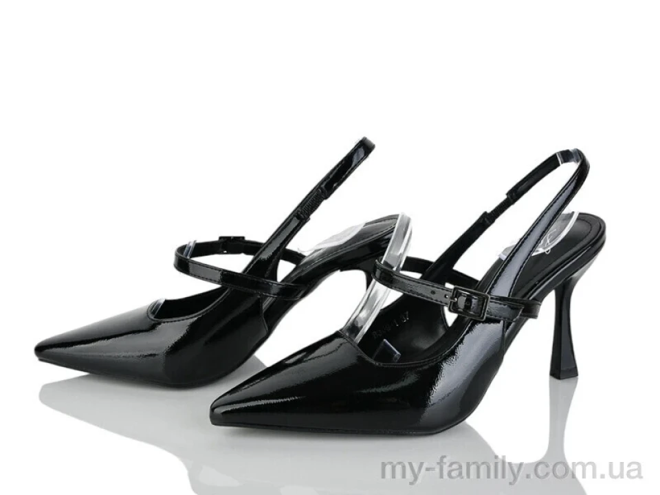 Туфлі штучний лак чорний жінки -, Туфлі жіночі оптом