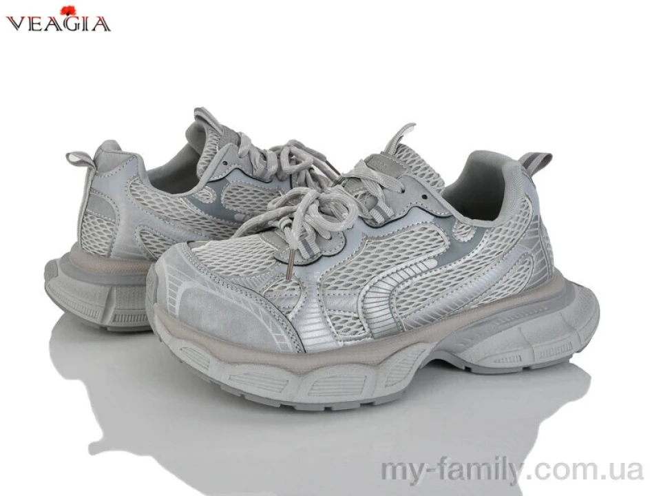 Кросівки штучна шкіра-текстиль сірий жінки -, Жіночі кросівки оптом