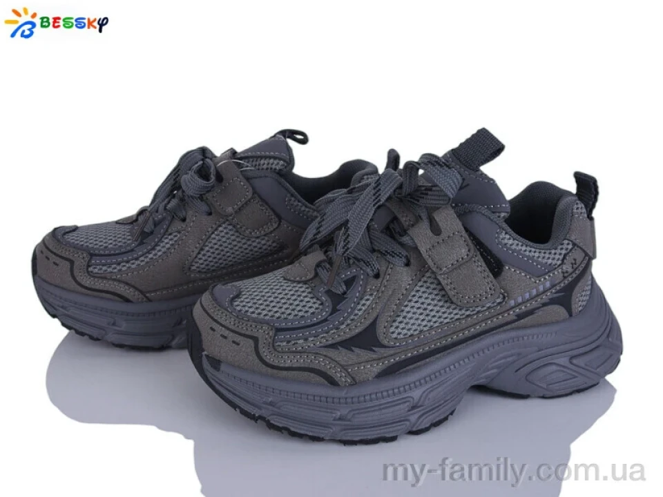 Кросівки штучна шкіра-текстиль сірий діти -, Дитячі кросівки оптом