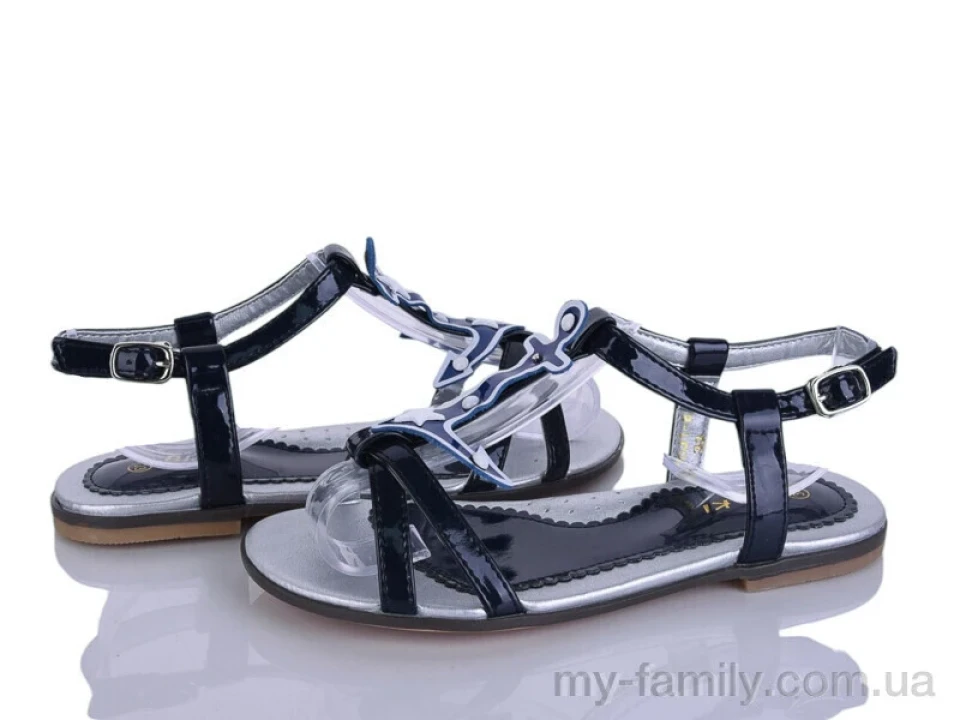 Босоніжки штучний лак синій діти дівчинка, Взуття оптом діти