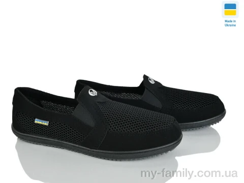 Слипоны искусственный нубук-текстиль черный мужчины -, Взуття оптом мужчины