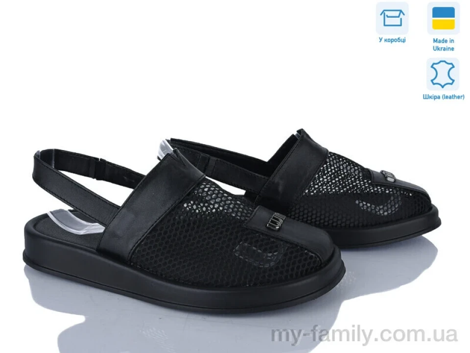 Босоніжки натуральна шкіра-текстиль чорний жінки -, Жіночі босоніжки оптом