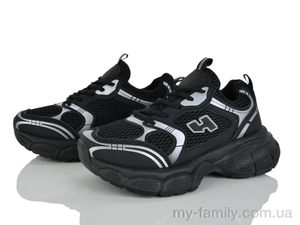 Кросівки штучна шкіра-текстиль чорний жінки -, Жіночі кросівки оптом