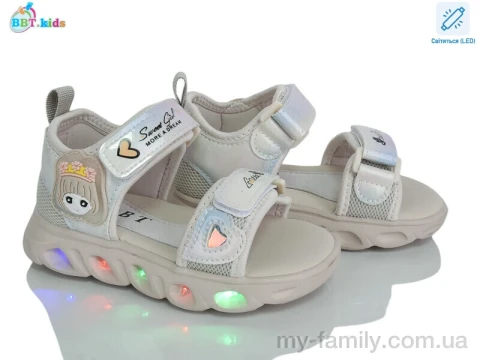 Босоніжки штучний лак-текстиль бежевий діти дівчинка, Взуття оптом діти