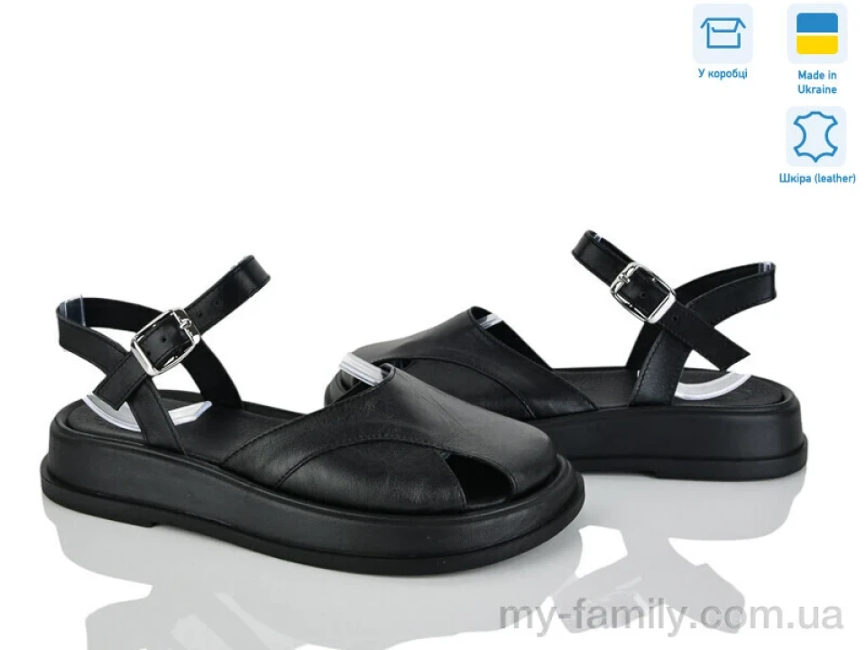 Босоніжки натуральна шкіра чорний жінки -, Жіночі босоніжки оптом