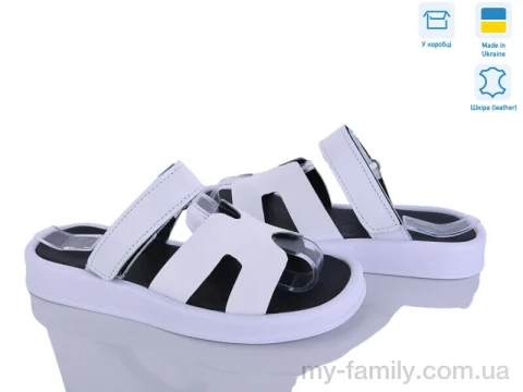 Шльопанці натуральна шкіра білий жінки -, Жіночі шльопанці оптом