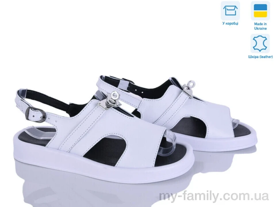 Босоніжки натуральна шкіра білий жінки -, Жіночі босоніжки оптом