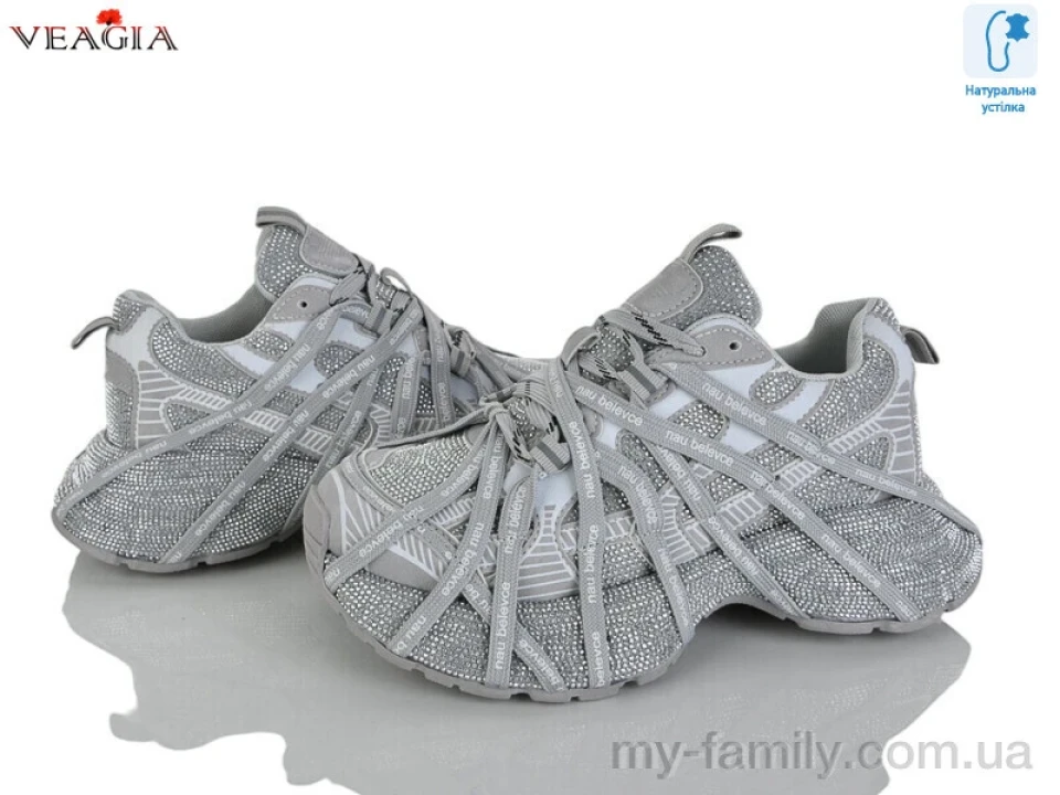 Кросівки штучна шкіра-штучна замша сірий жінки -, Жіночі кросівки оптом