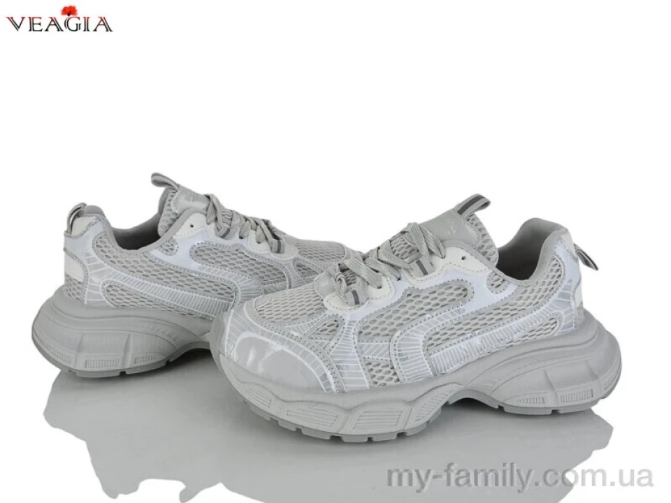 Кросівки штучна шкіра-текстиль сірий жінки -, Жіночі кросівки оптом