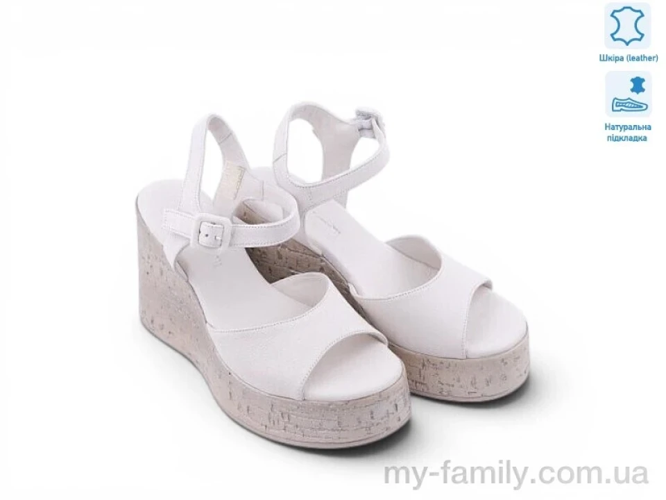 Босоніжки натуральна шкіра білий жінки -, Жіночі босоніжки оптом