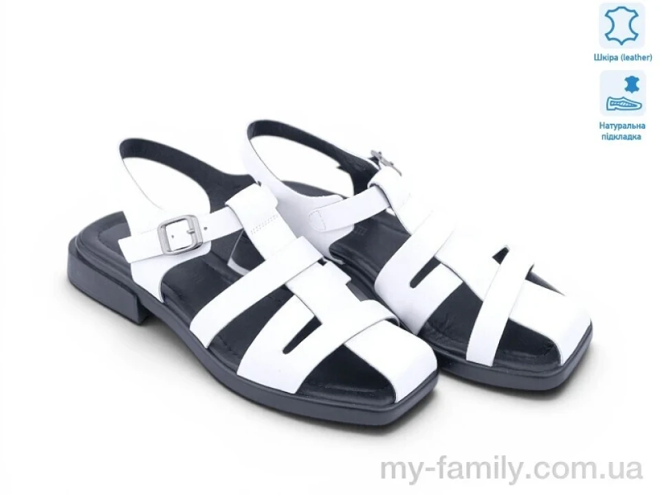 Босоніжки натуральна шкіра білий жінки -, Жіночі босоніжки оптом