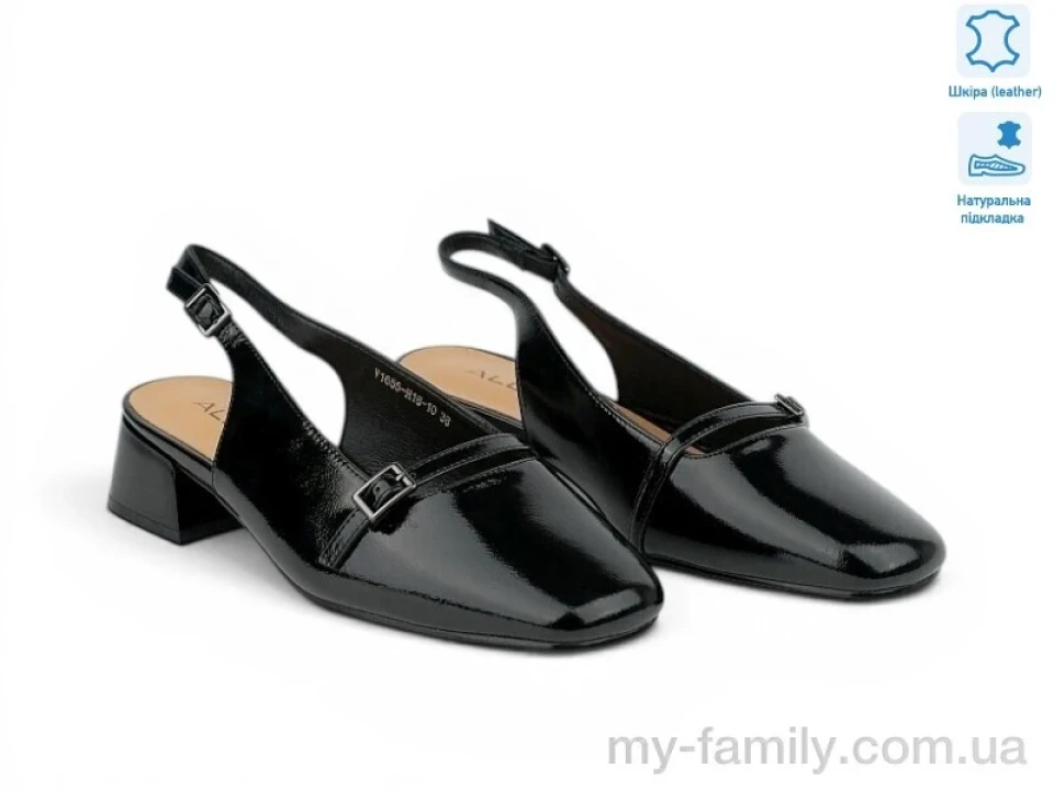 Туфлі натуральна шкіра чорний жінки -, Туфлі жіночі оптом