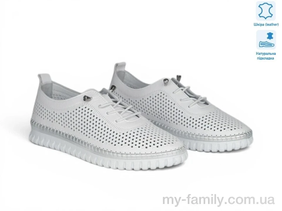 Мокасини натуральна шкіра білий жінки -, Взуття оптом жінки